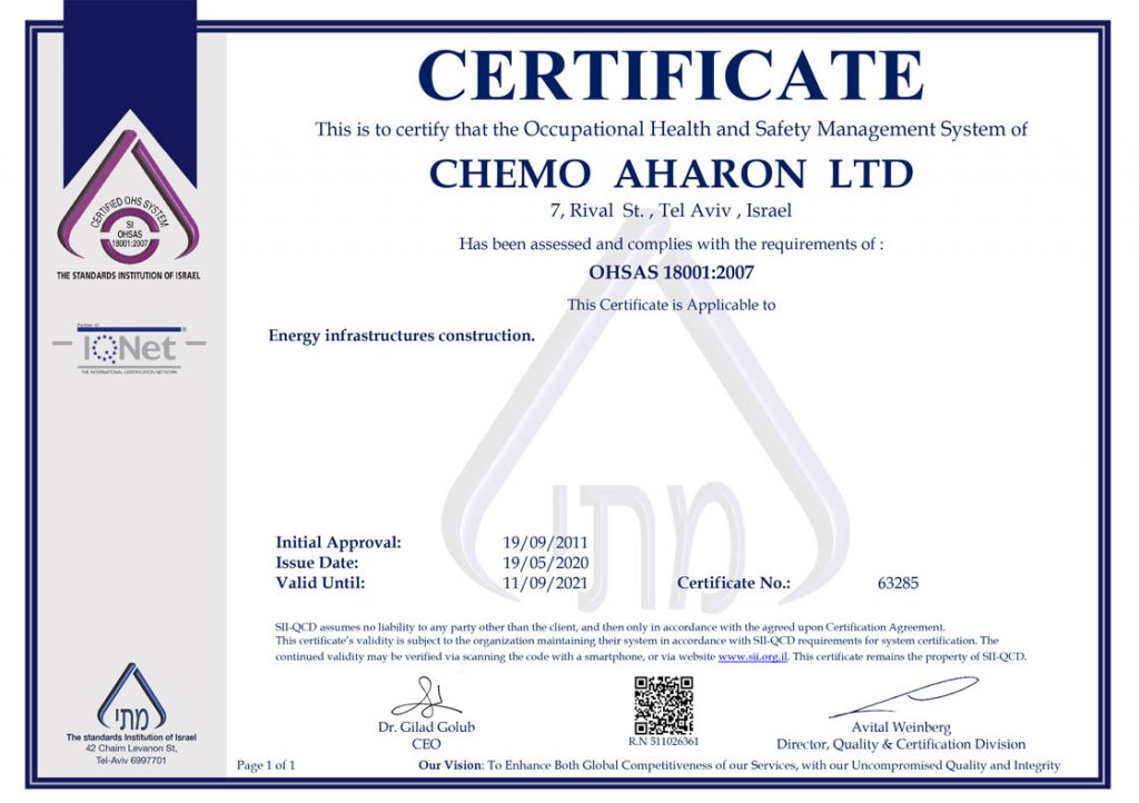 ISO 45001 Certificate
